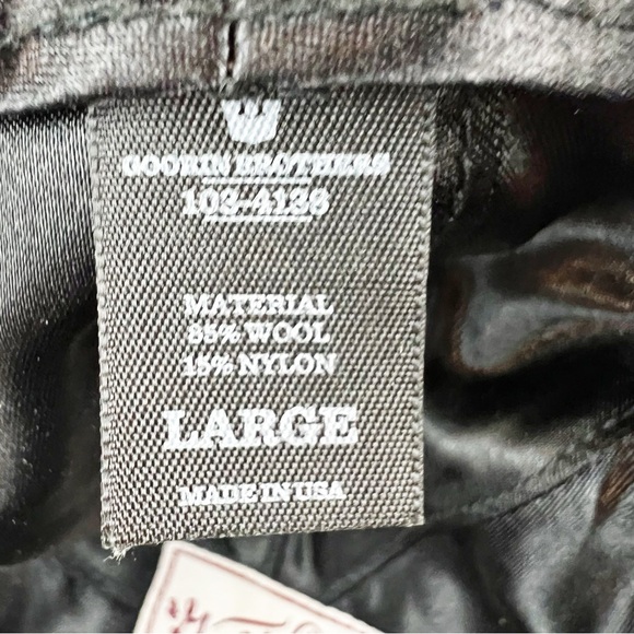 Goorin Brothers Wool Flat Cap Speckled Black and White Charcoal Tweed Size L - Picture 8 of 11